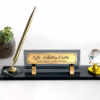 Doctor Name Sign with Colorful Crystal World Globe , Doctor Name Plate, Doctor Office Gifts