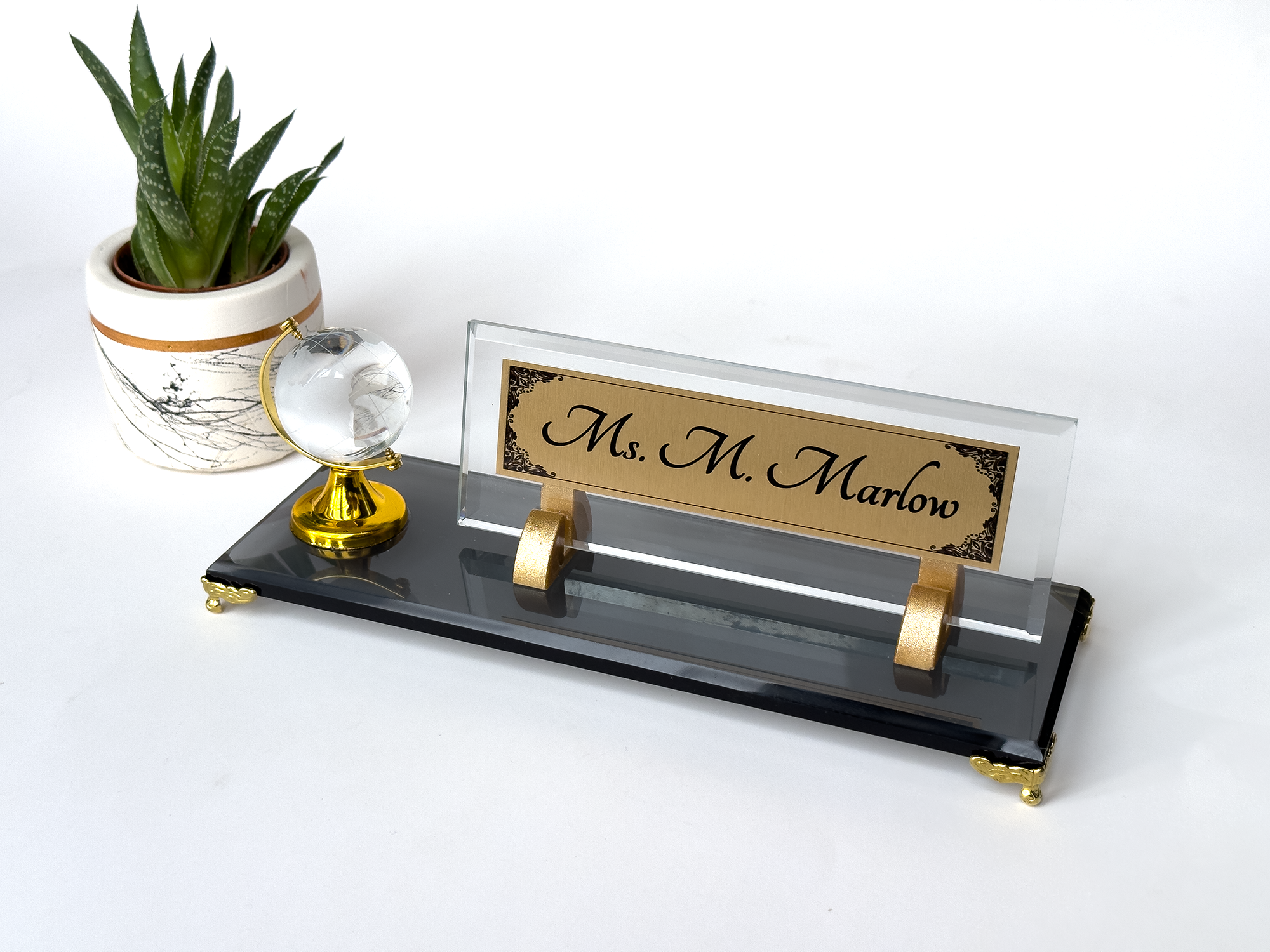 custom desk name plate