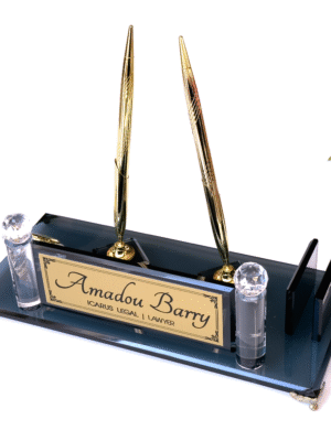 custom desk name plate, custom desk set