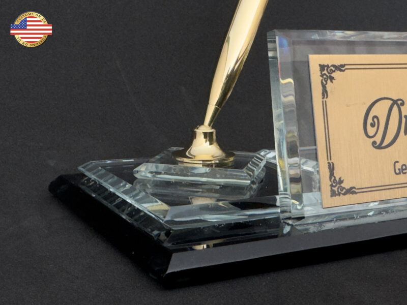Glass Desk Name Plate