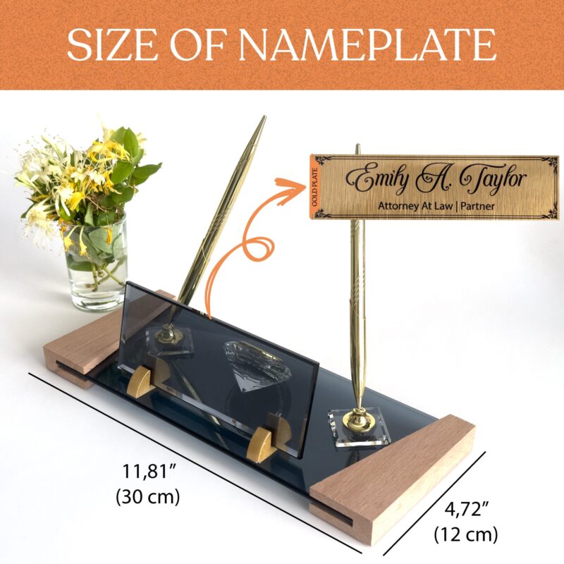 il_fullxfull.6092073806_eewj.jpg Personalized Executive Gift for Office 1.77 x 5.90 in | Wood & Glass