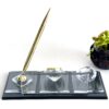 Custom Glass Desk Name Plate with Logo 1.77 x 5.90 in