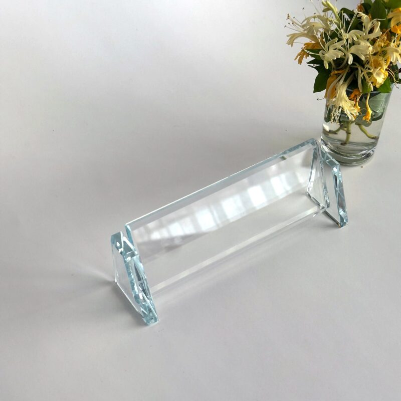 il_fullxfull.6093591128_8z98.jpg Minimalist Desk Nameplate | 1.77 x 5.90 in | Clear & Black Crystal