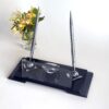 il_fullxfull.6094335178_6n8a.jpg Lawyer Desk Accessory 1.77 x 5.90 in | Black Glass Silver Pen