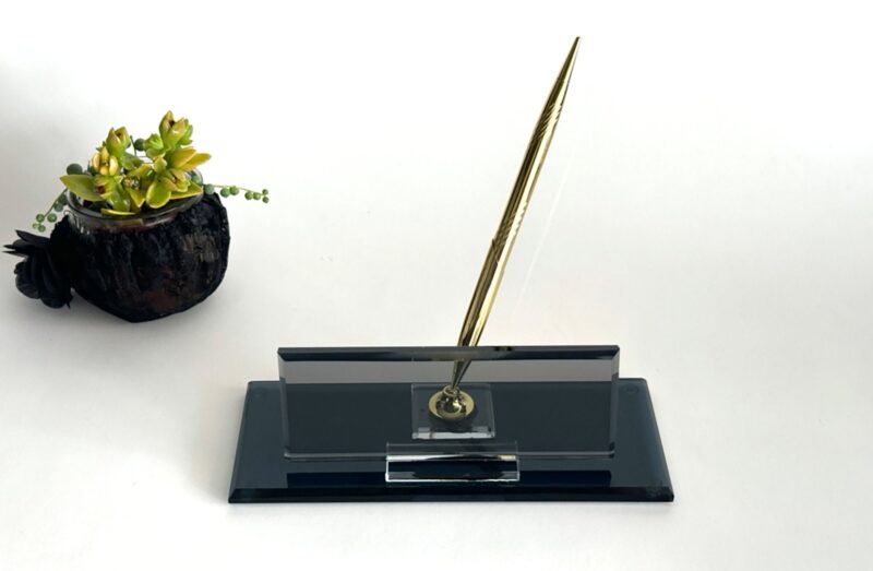 Luxury Corporate Gift 1.77 x 5.90 in | Custom Black Glass