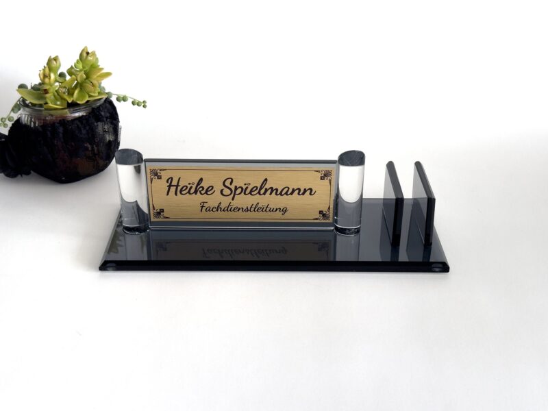 Doctor Office Gift 1.77 x 5.90 in | Custom Black Glass