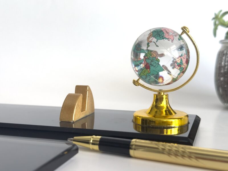 Doctor Name Sign | 1.77 x 5.90 in | Colorful Crystal Globe Set