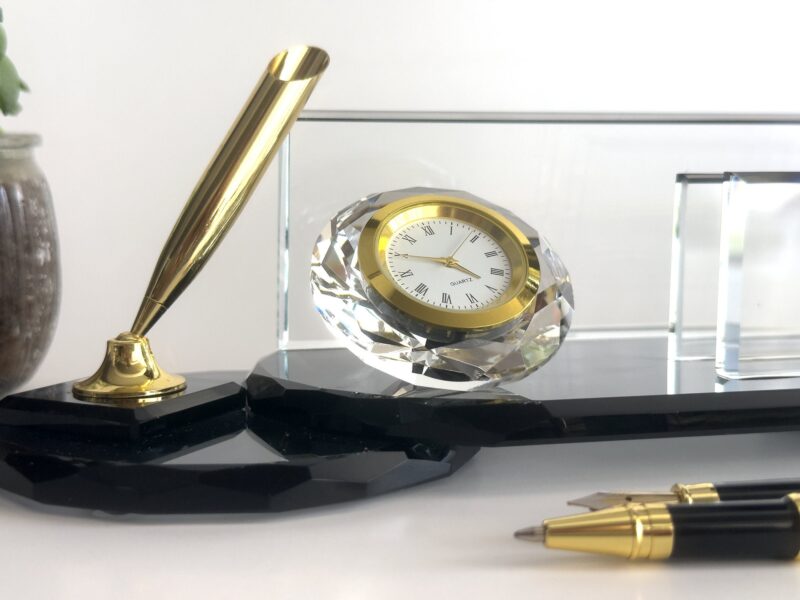 Doctor Office Gift 1.77 x 5.90 in | Golden Oval Crystal Set