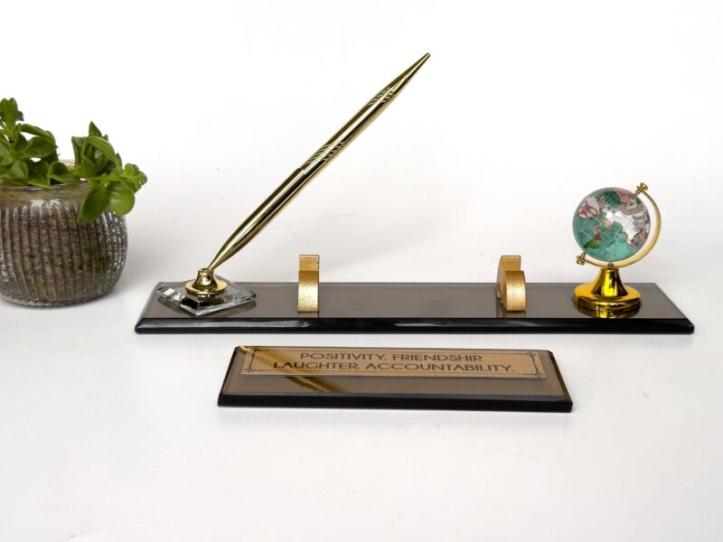 il_fullxfull.6536071727_n6ir.jpg Dentist Name Plate 1.77 x 5.90 in | Crystal Globe Set