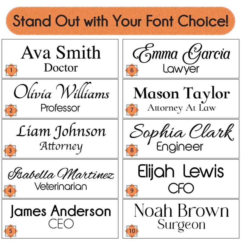 Custom Office Name Plate | Executive Choice for US & EU Desk Decor (1.77 x 5.90 in)