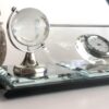 il_fullxfull.6729060421_4fv4-2.jpg Doctor Name Plate 1.77 x 5.90 in | Silver & Crystal Globe
