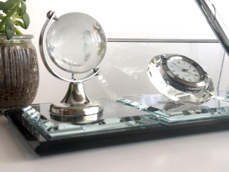 il_fullxfull.6729060421_4fv4-2.jpg Doctor Name Plate 1.77 x 5.90 in | Silver & Crystal Globe