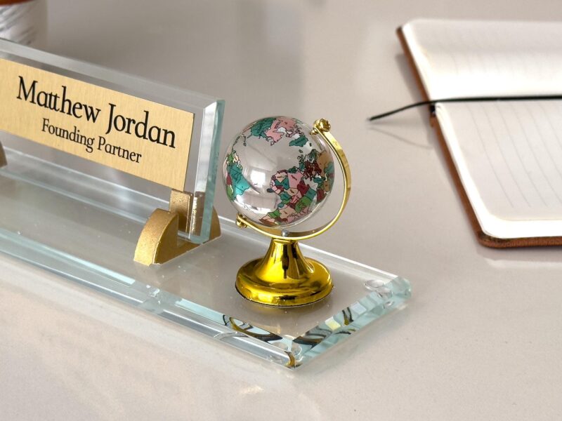 il_fullxfull.6844152429_ot9k-2.jpg Black Crystal Desktop Name Plaque 1.77 x 5.90 in | Glass Globe