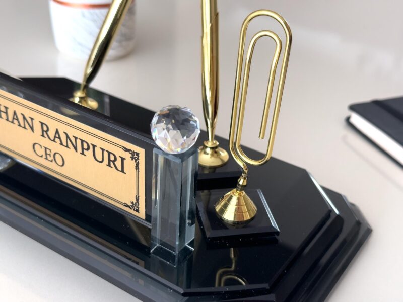 Custom Office Name Plate | Executive Choice for US & EU Desk Decor (1.77 x 5.90 in)