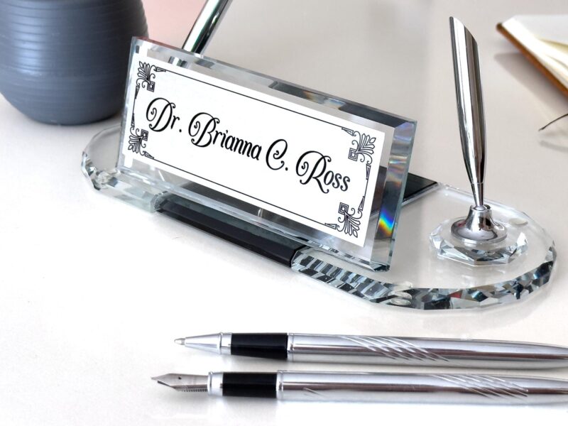 il_fullxfull.6943642305_19j9.jpg Elegant Graduation Gift 1.77 x 5.90 in | Crystal Clock Set