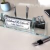 Custom Desk Organizer Set | 1.77 x 5.90 in | Silver Plate Edition