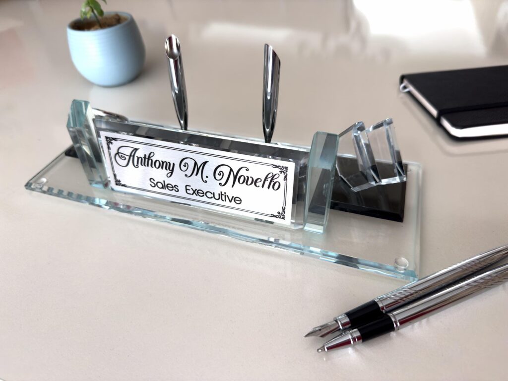 Custom Desk Plate