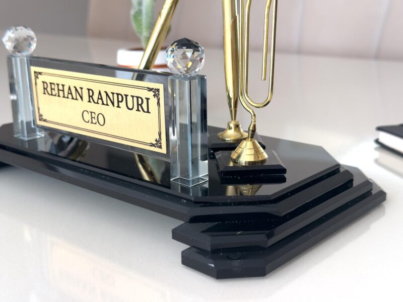 Custom Office Name Plate | Executive Choice for US & EU Desk Decor (1.77 x 5.90 in)